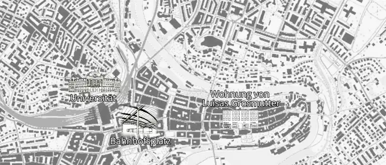 Stadtkarte modern für Buch