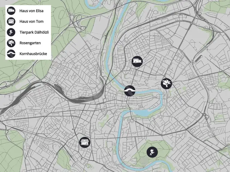 Moderne Fiction Stadtkarte