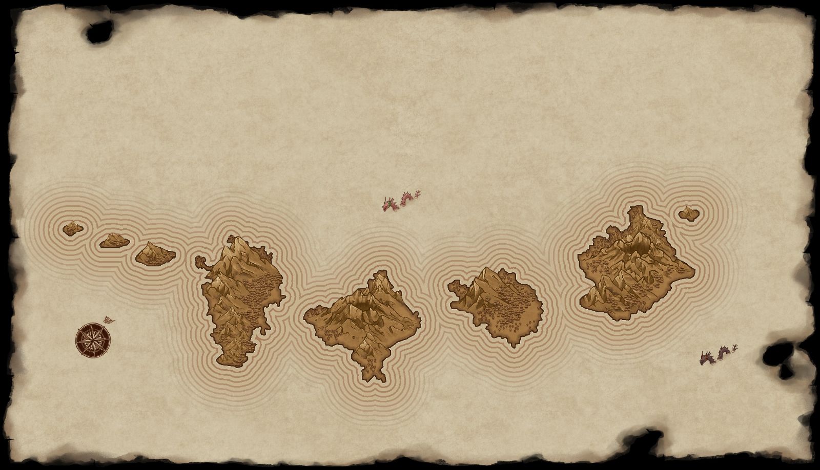 Karte einer Inselgruppe